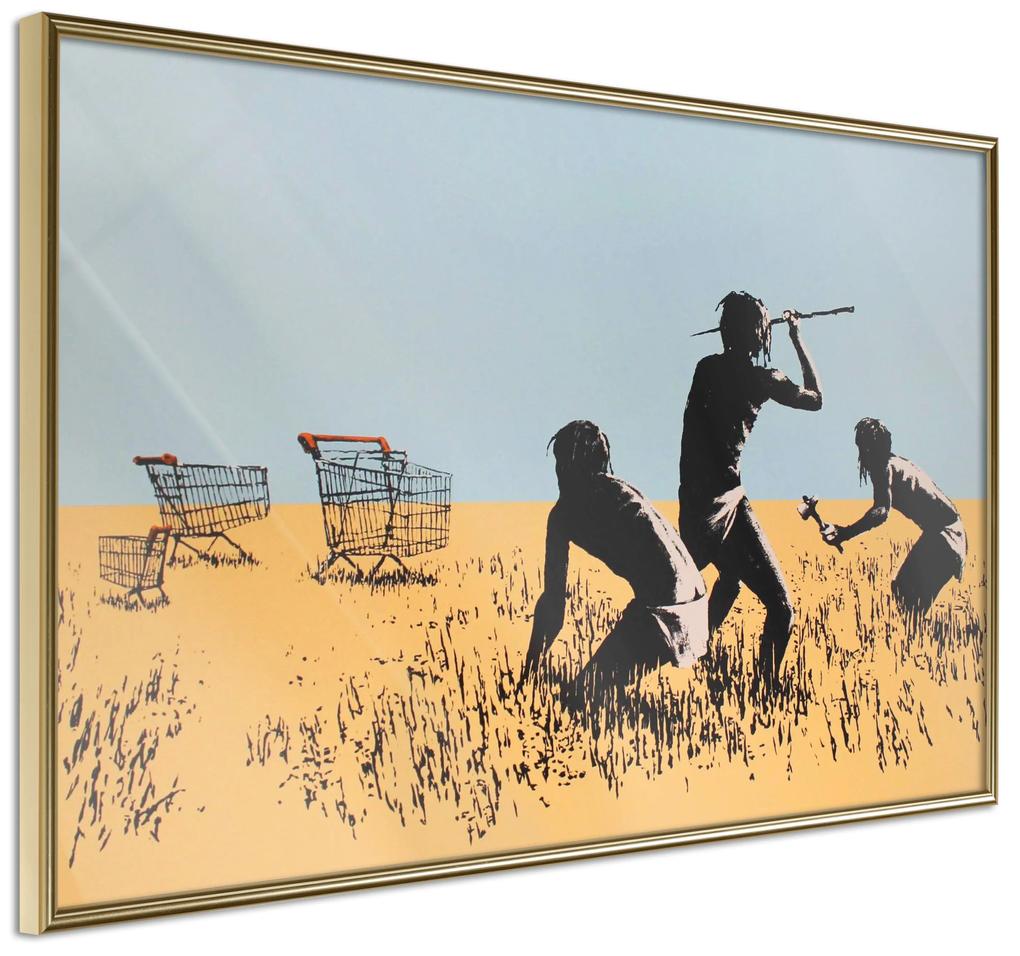 Artgeist Plagát - Trolley Hunters [Poster] Veľkosť: 45x30, Verzia: Zlatý rám