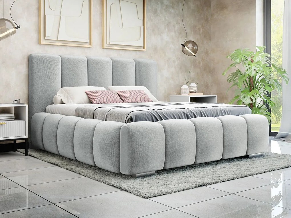 Čalúnená manželská posteľ Lisko, Rozmer postele: 160x200, Farba poťahu: Paros 01