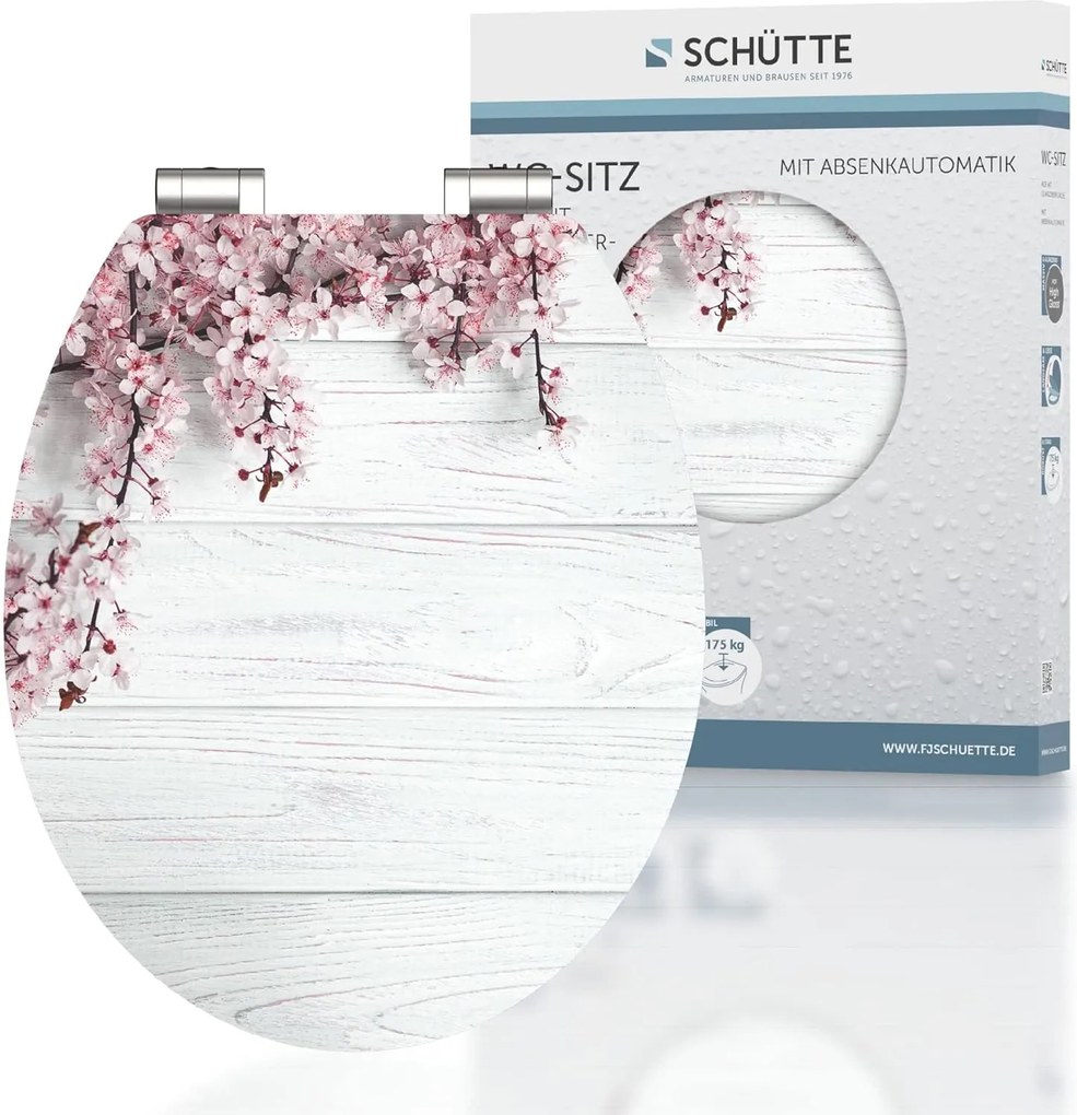 Eisl Sanitär WC sedadlo MDF Soft Close Flowers and Wood High Gloss 80549