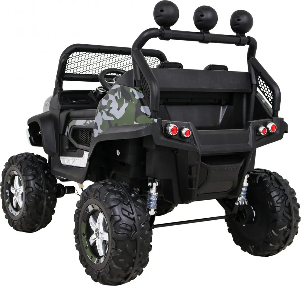 Ramiz Mercedes Benz Unimog pre deti Moro lak + pohon 4x4 + diaľkové ovládanie + batožinový priestor + pomalý štart + MP3 LED
