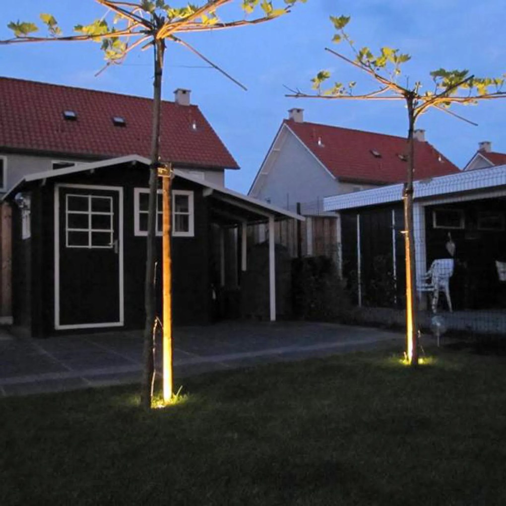 Sada 5 oceľových podsvietených bodových svetiel IP65 - Basic Square