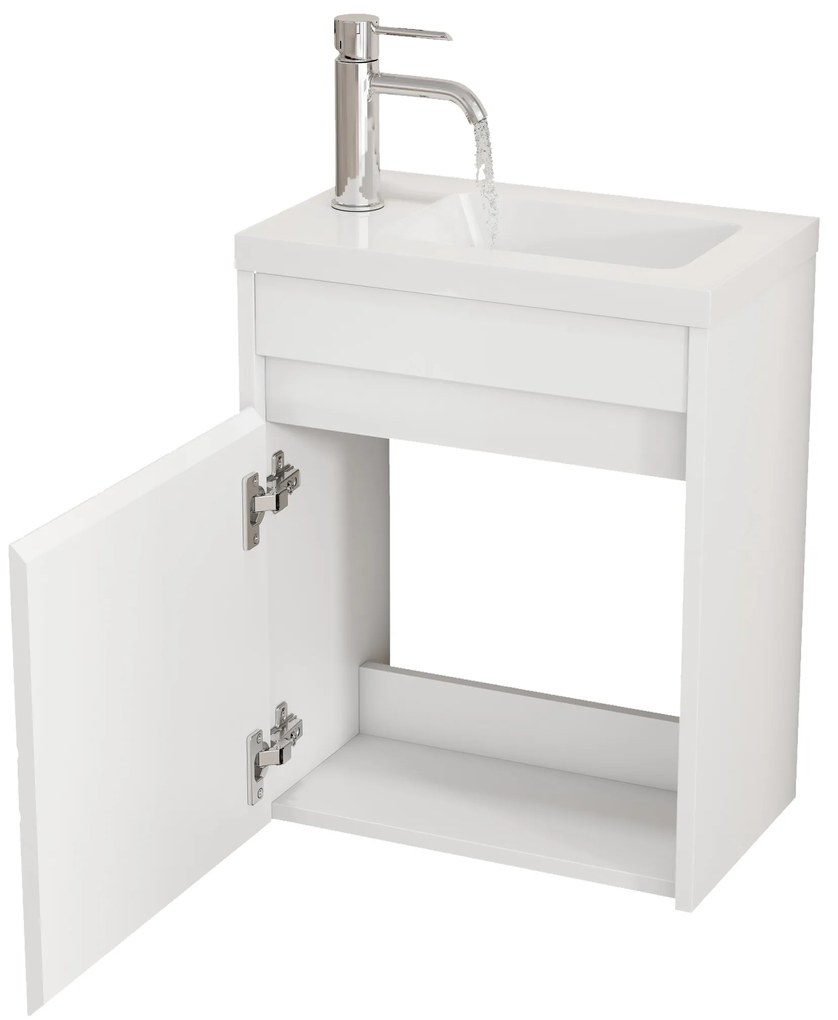 Závesná skrinka s umývadlom Houseland Mavon 40 cm biela