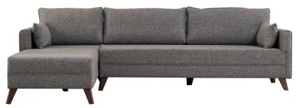 Rohová sedacia súprava v tvare L KORFU sivá ľavá