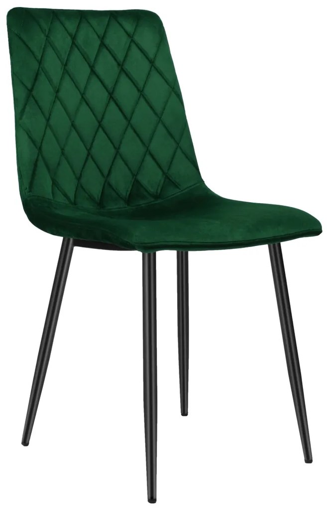 Čalúnená stolička DEXTER zamat zelená