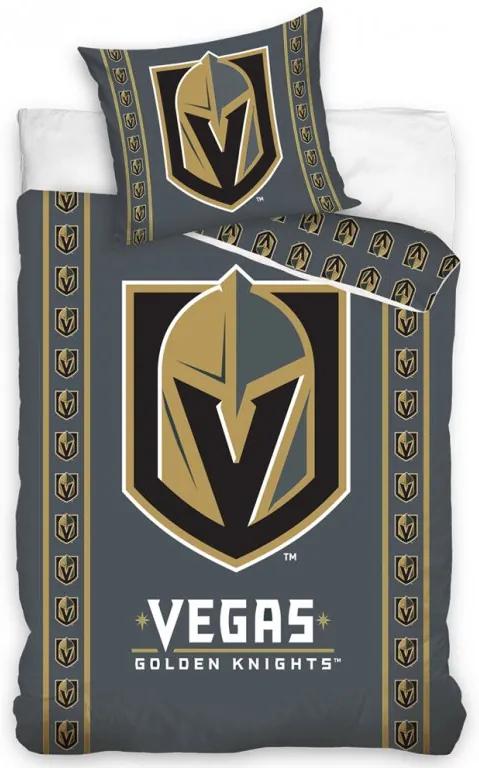 Obliečky klubu NHL Vegas Golden Knights stripes 140x200/70x90 cm