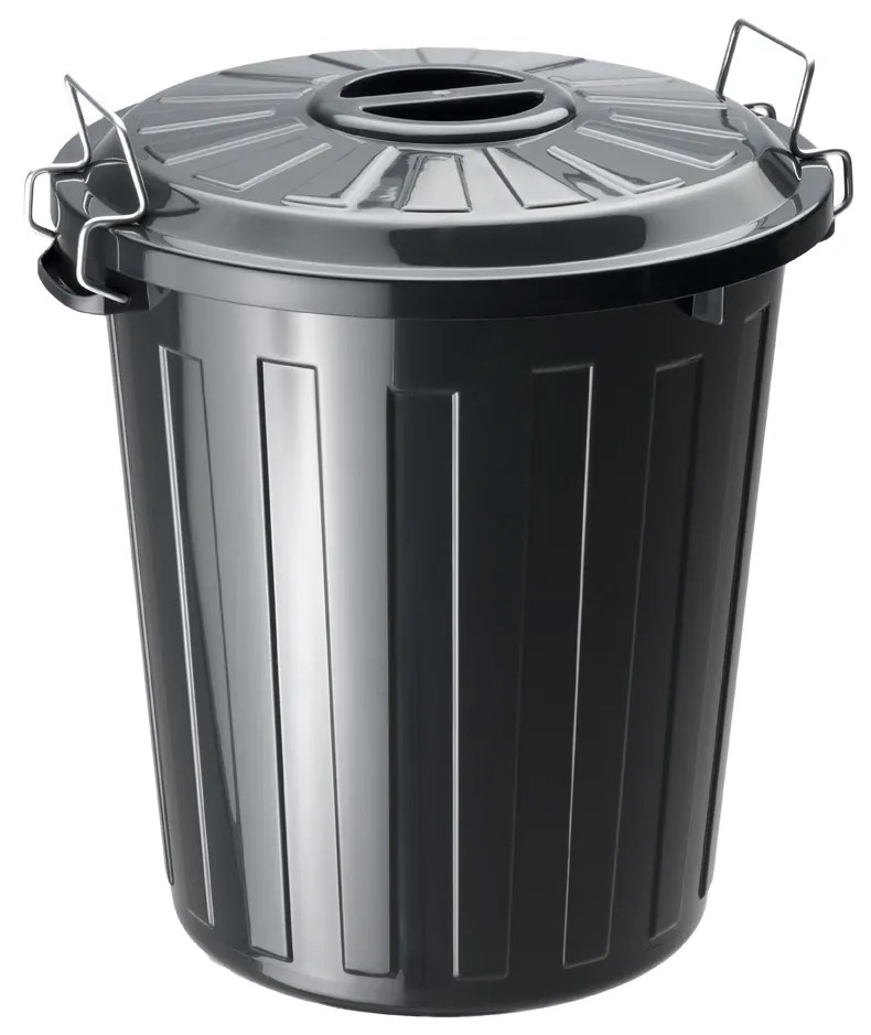 Rotho Odpadkový kôš s vekom a kovovými zámkami MINI POPOLNICA 25l