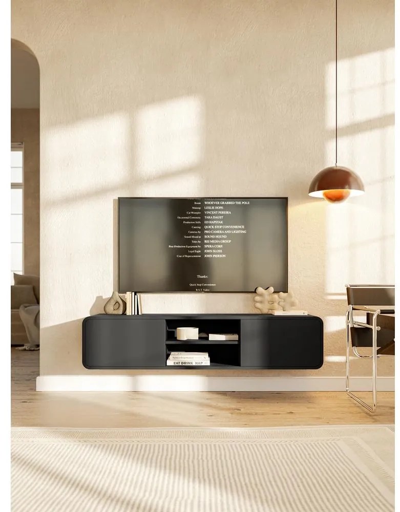 TV skrinka/stolík Orro O7  (čierna). Akcia -20%. Vlastná spoľahlivá doprava až k Vám domov. 1100616