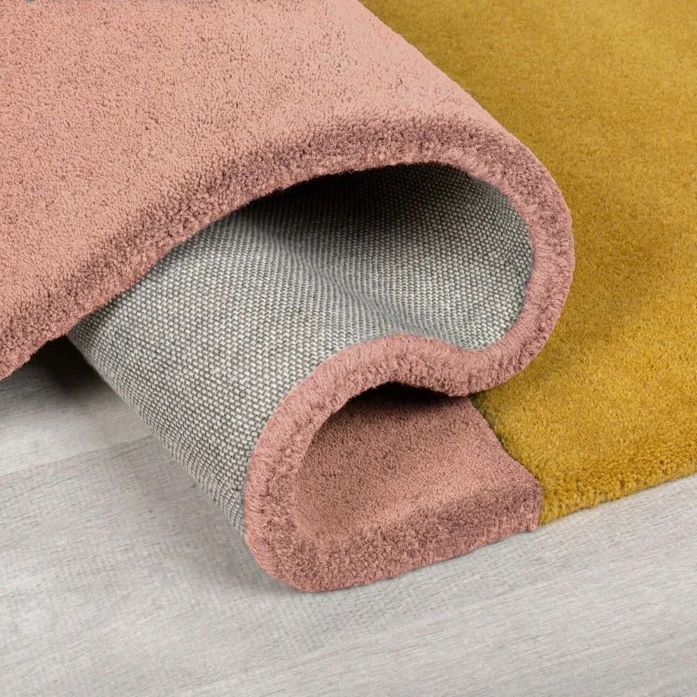 Modrý ručne tkaný vlnený koberec 200x290 cm Lozenge Bright Multi – Flair Rugs