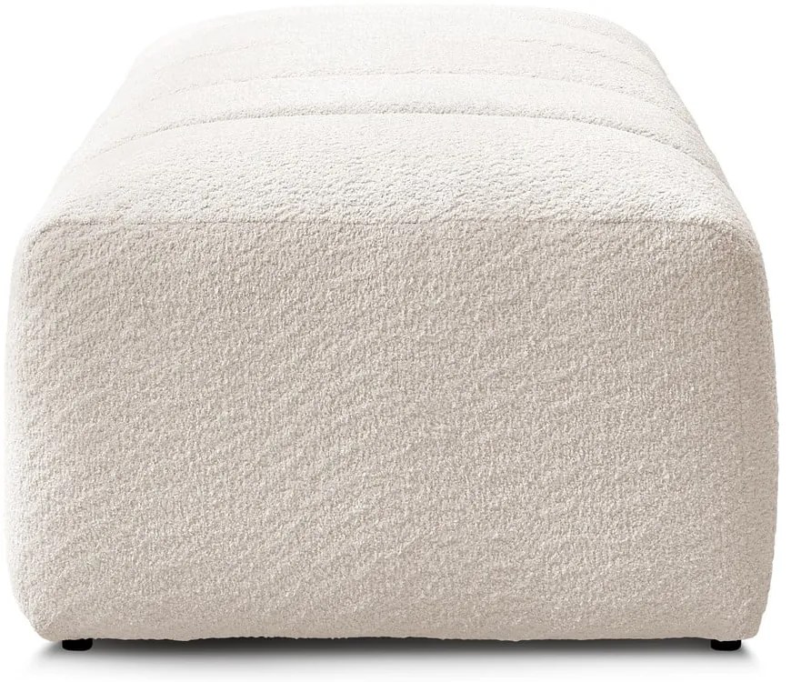 Biela podnožka z textílie buklé Annecy – Bobochic Paris