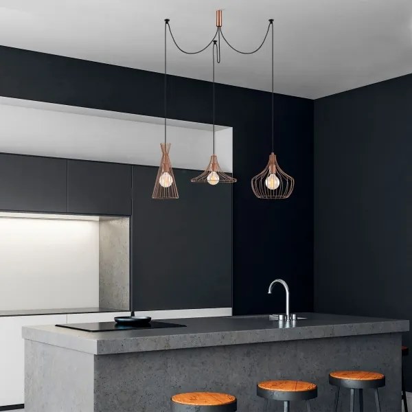 Luster na lanku MEZOPOTAMYA 3xE27/40W/230V pavúk