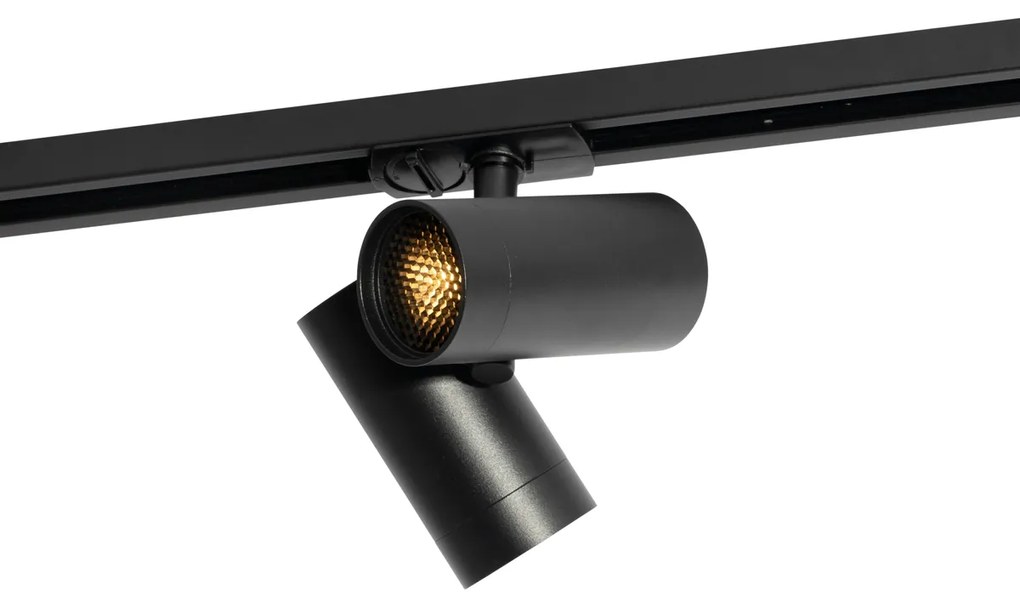 Moderné 1-fázové koľajnicové bodové svetlo čierne 2-svetlo - Iconic Scopio