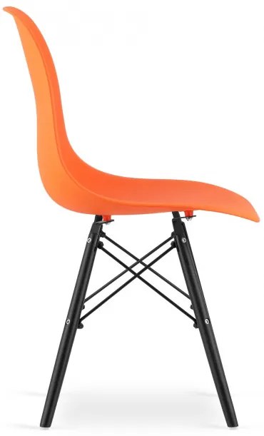Set jedálenských stoličiek OSAKA oranžové (čierne nohy) 4ks