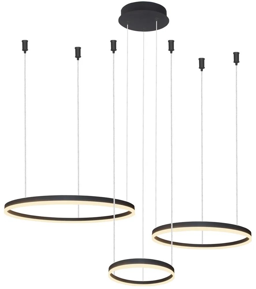 Azzardo AZ4972 - LED Stmievateľný luster na lanku HALO LED/120W/230V čierna + DO