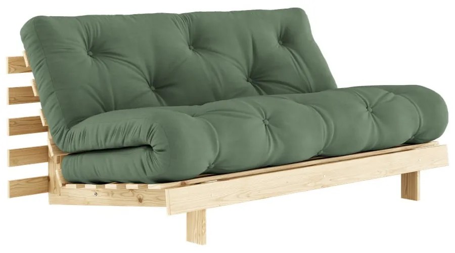 Zelená rozkladacia pohovka 160 cm Roots - Karup Design