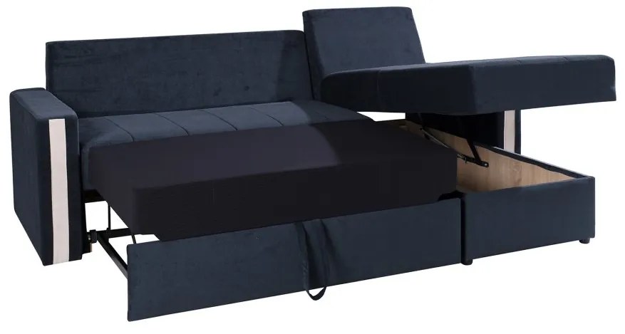 Rohová sedacia súprava Desmo, sivá/tyrkysový Cashmere, ľavý roh