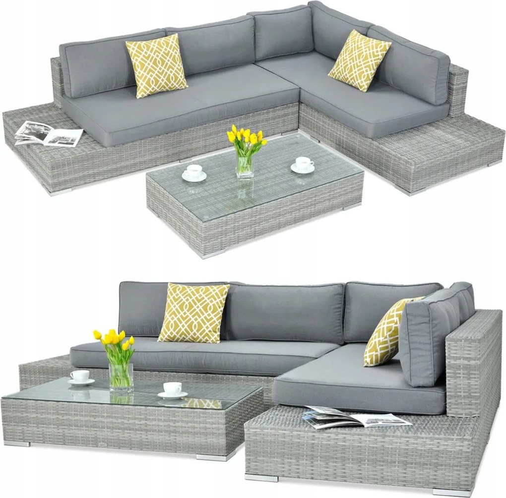 Sada záhradného nábytku Technorattan Verona veľký rohový konferenčný stolík