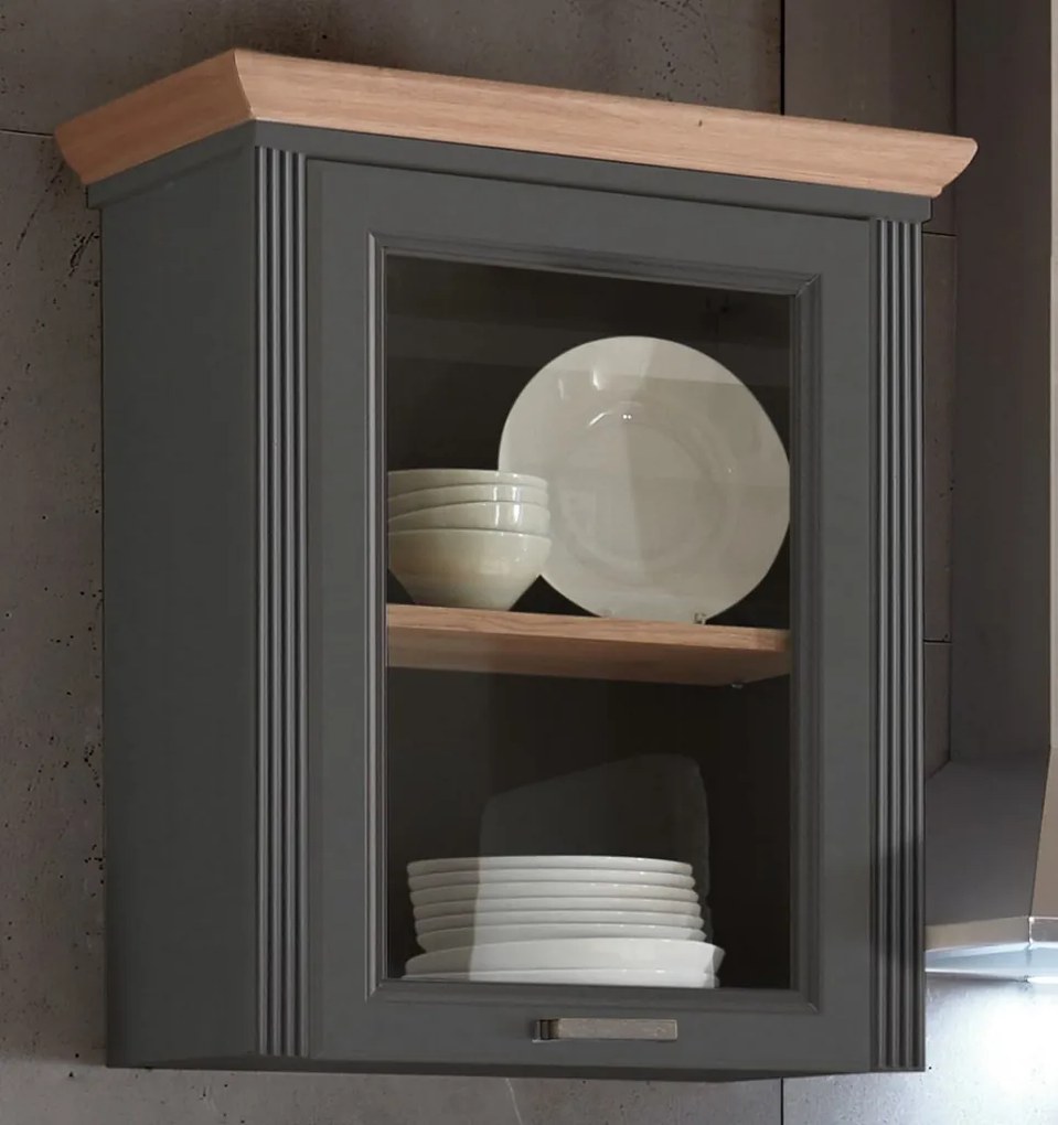 Kuchynská linka Jasmin, antracit/dub