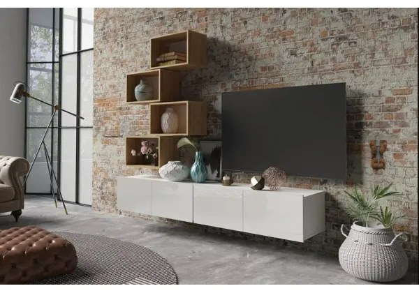 Nástenná polica PAVO 32,5x50 cm zlatý dub