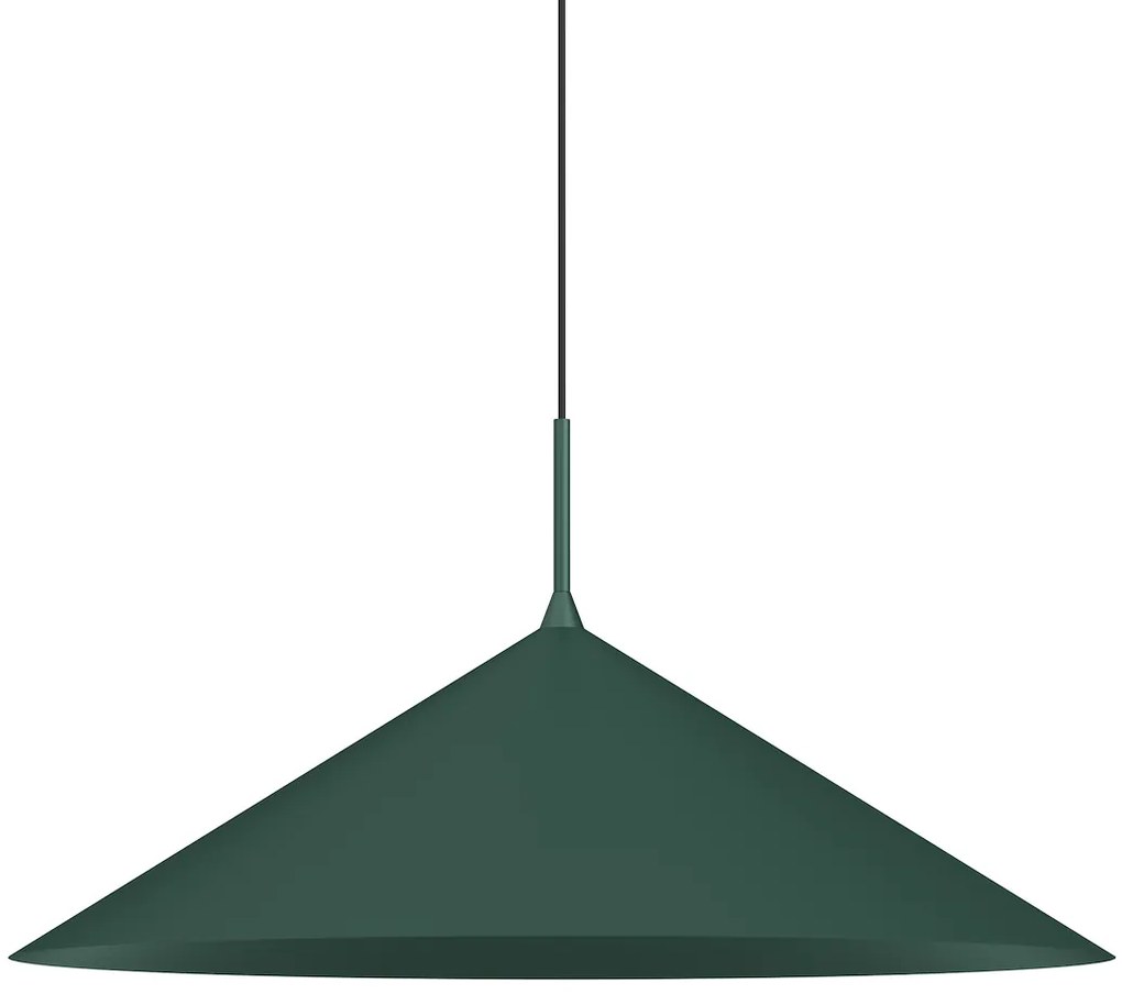 Závesné svietidlo Capital, 1x zelené kovové tienidlo, (fi 60cm), gr