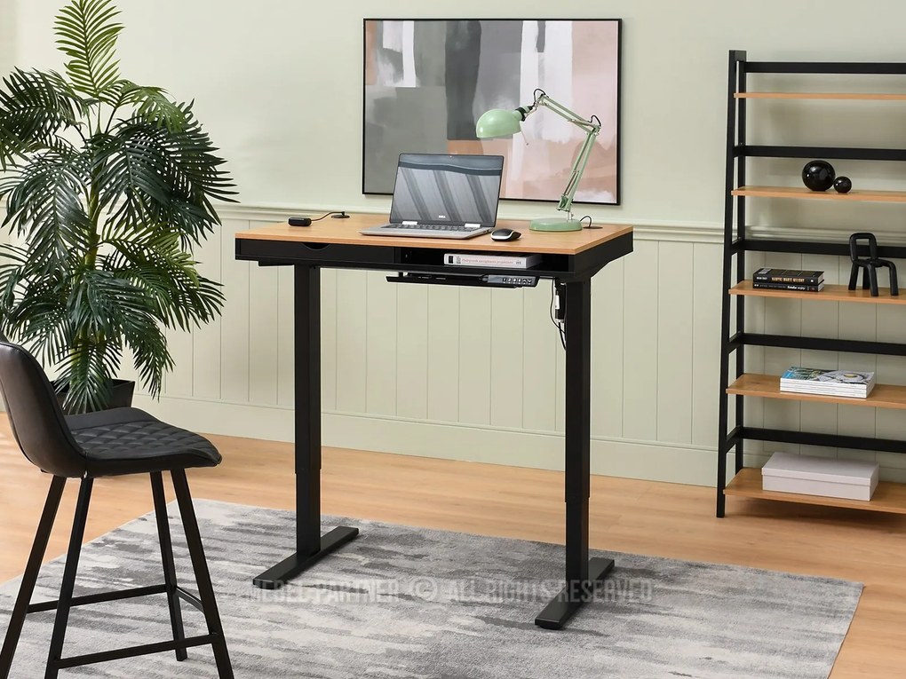 PC stolík Osto 100 (dub čierny + čierna). Akcia -15%. Vlastná spoľahlivá doprava až k Vám domov. 1109819