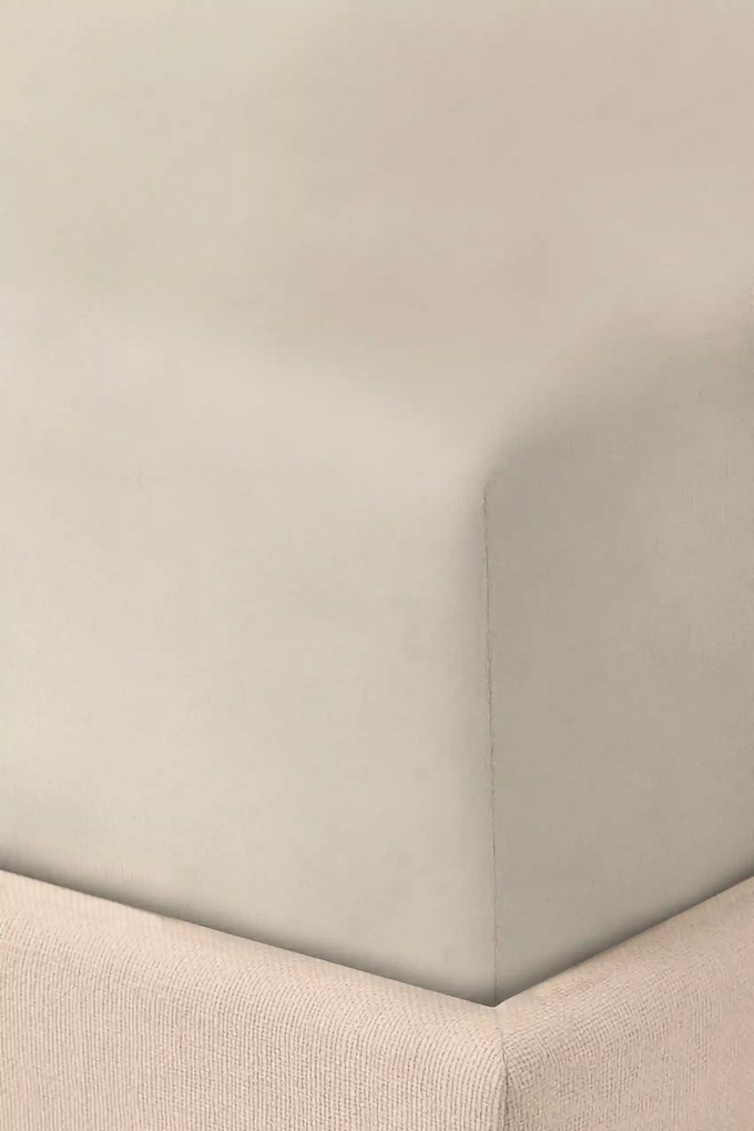 Plachta s gumičkou JERSEY taupe Rozmer: 80x160x15 cm