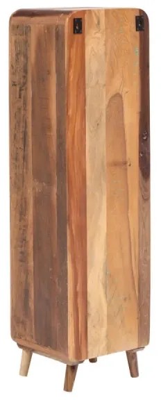 furniture-nabytek.cz - Masívna kúpeľňová vysoká skrinka Calcutta II z recyklovaného dreva, lakovaná, viacfarebná – 35×35×135 cm