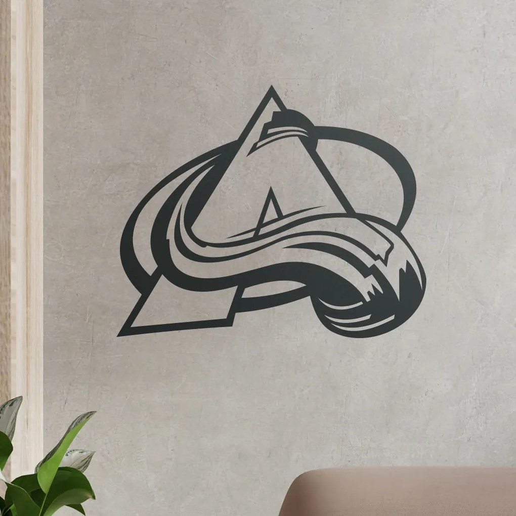 Veselá Stena Samolepka Hokejový tím Colorado Avalanche Farba: žlutá, Veľkosť: 40 x 32 cm