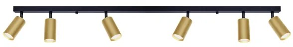 Brilagi - Bodové svietidlo SELE GOLDEN 6xGU10/30W/230V čierna/zlatá