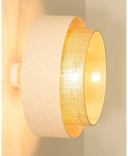 Prisadený luster NATIA 1xE27/60W/230V biela/hnedá