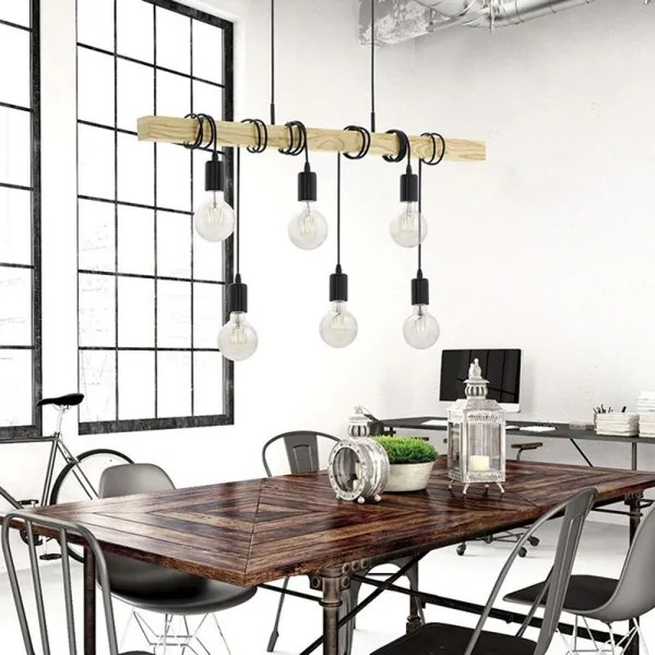 Eglo 55242 - Luster na lanku TOWNSHEND 6xE27/60W/230V