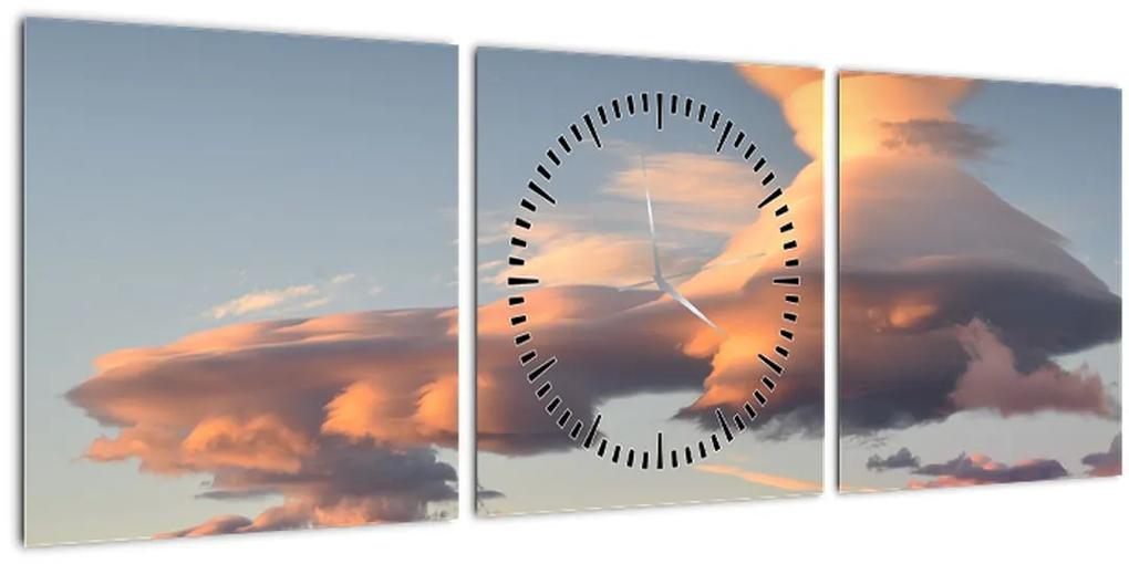Obraz - Magické nebo (s hodinami) (90x30 cm)