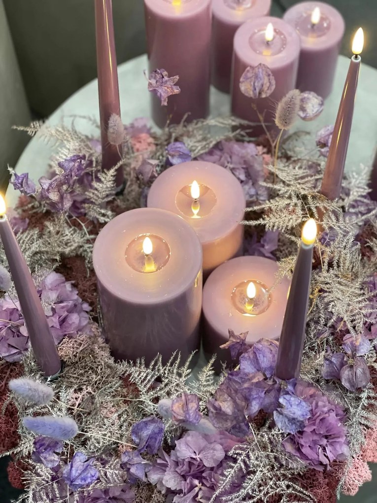 DeluxeHomeart Čajová LED sviečka Light Purple – set 2 ks