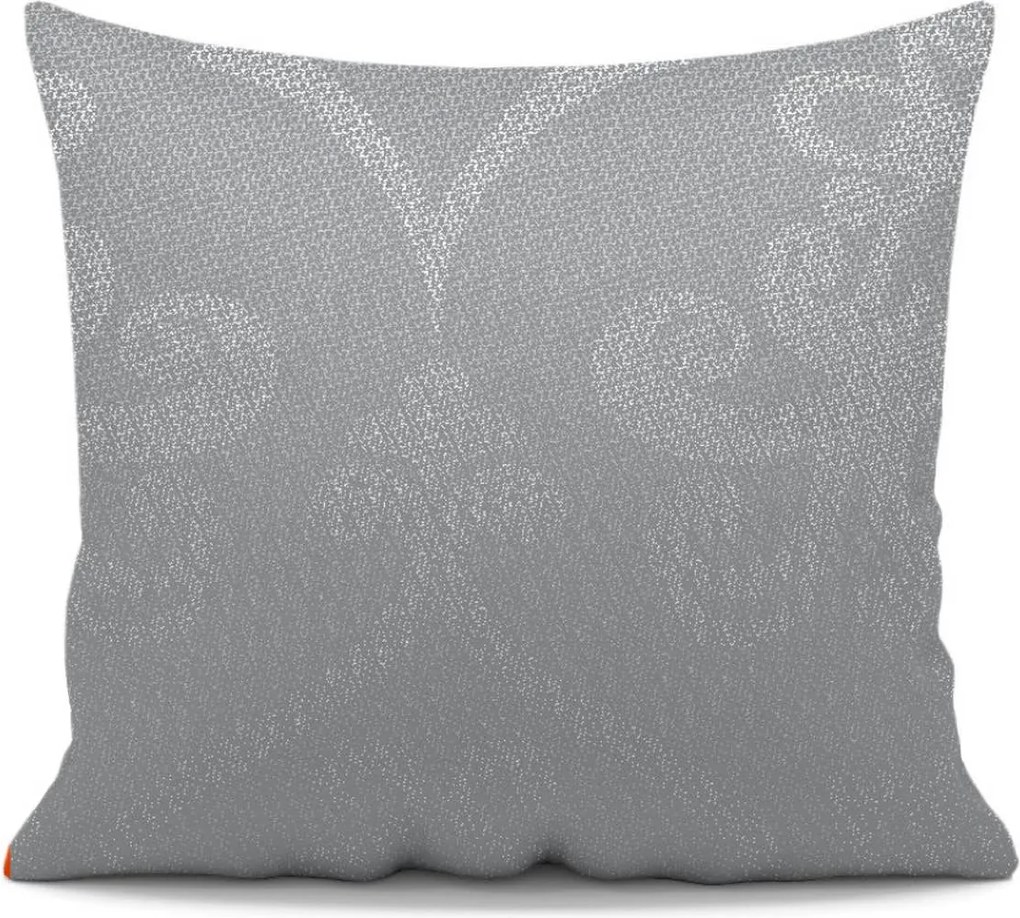 Obliečka na vankúš k prehozu GLAMOUR sivá 45x45 cm