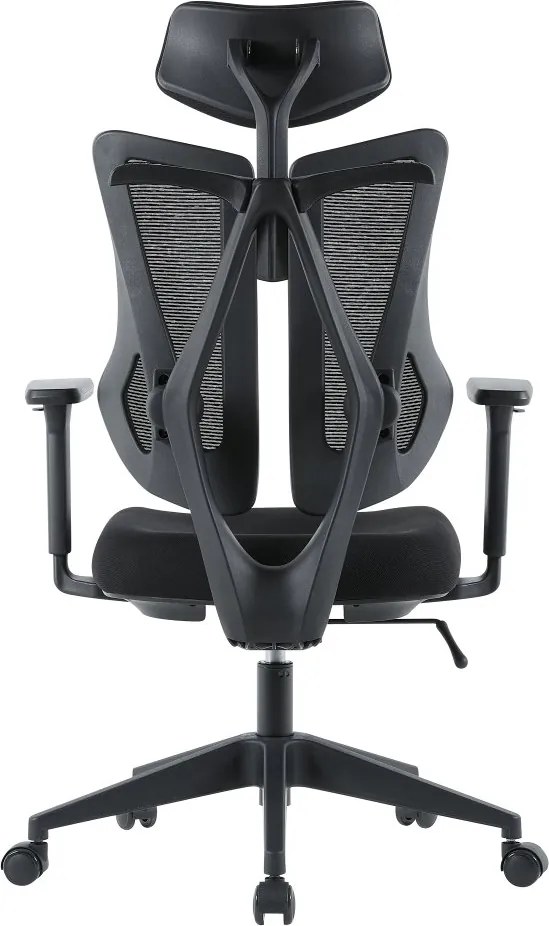 Herná ergonomická stolička ERACER H3246 — sieť / látka, čierna