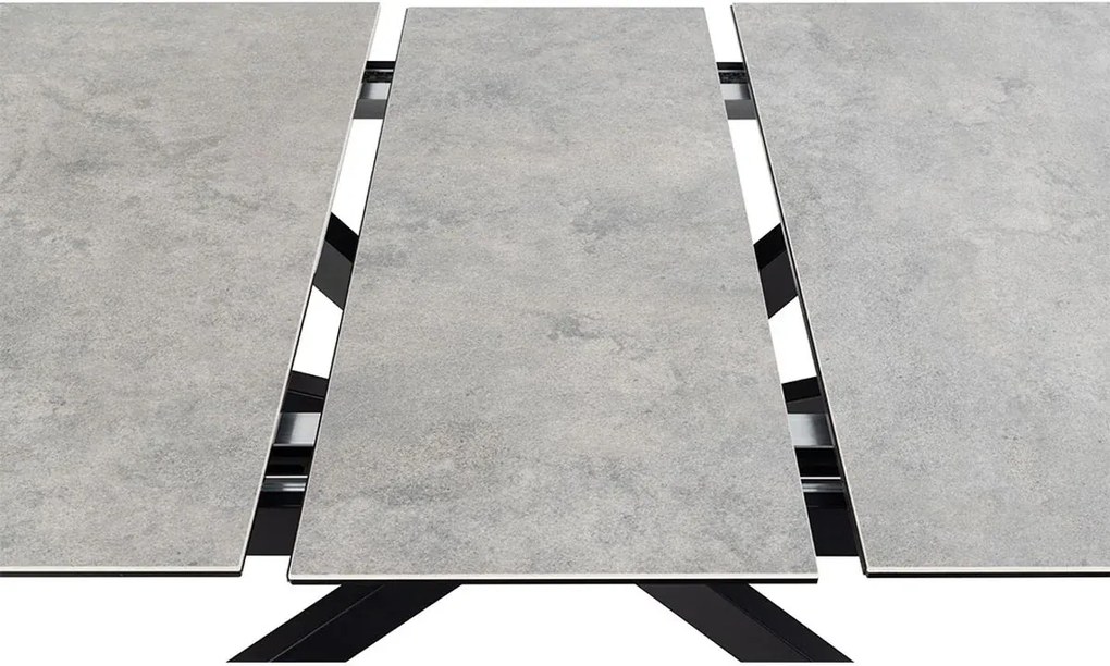 Jídelní rozkládací stůl Irwine 200/240 cm šedý/černý