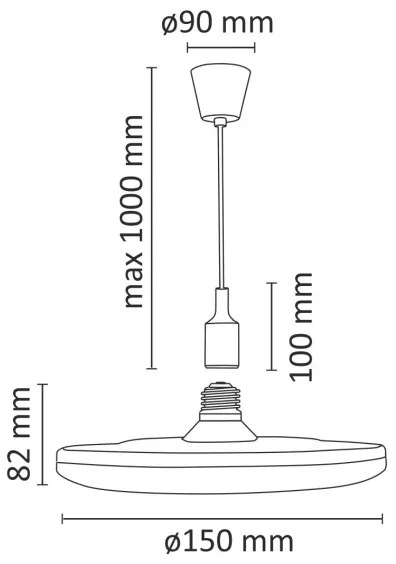 LED Závesné svietidlo KIKI 1xE27/10W/230V biele