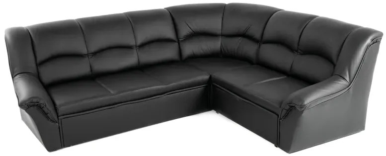 Kožená rohová sedacia súprava DUBAJ LUX XL, tm. modrá (K-58)