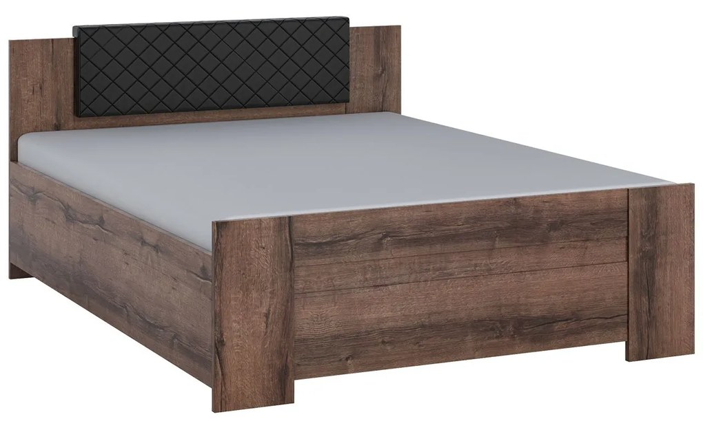 Posteľ s priestorom Kler KE02, Farby: dub artisan + ekokoža Soft Pik 011