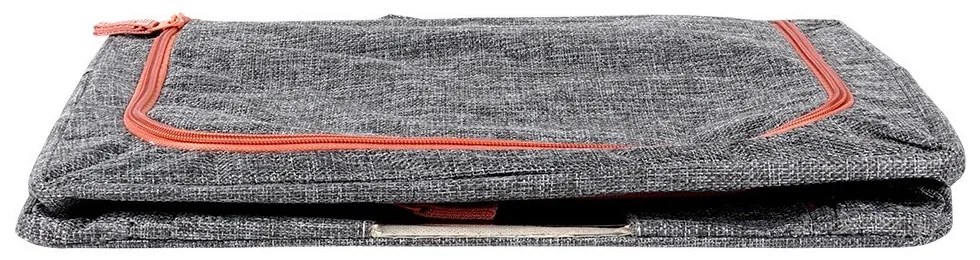 Látkový pevný box na uskladnenie textilu, sivý PILLOW 40x 30 x 20 cm (22l)