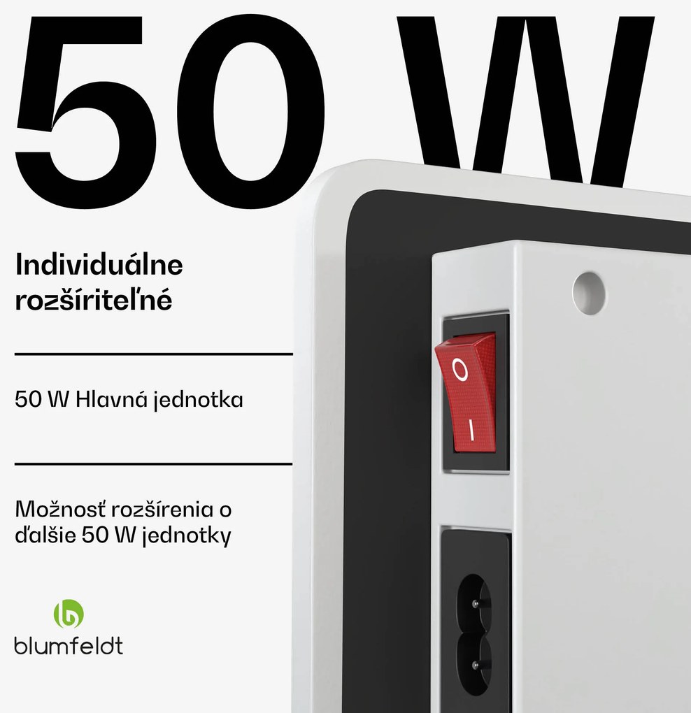 Blumfeldt Infračervený nástenný sušič DryWave, 50 W, suší farby a omietky, možnosť montáže na stenu