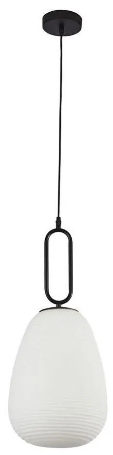 Searchlight 43581-1BK - Luster na lanku ELIXIR 1xE27/60W/230V biela