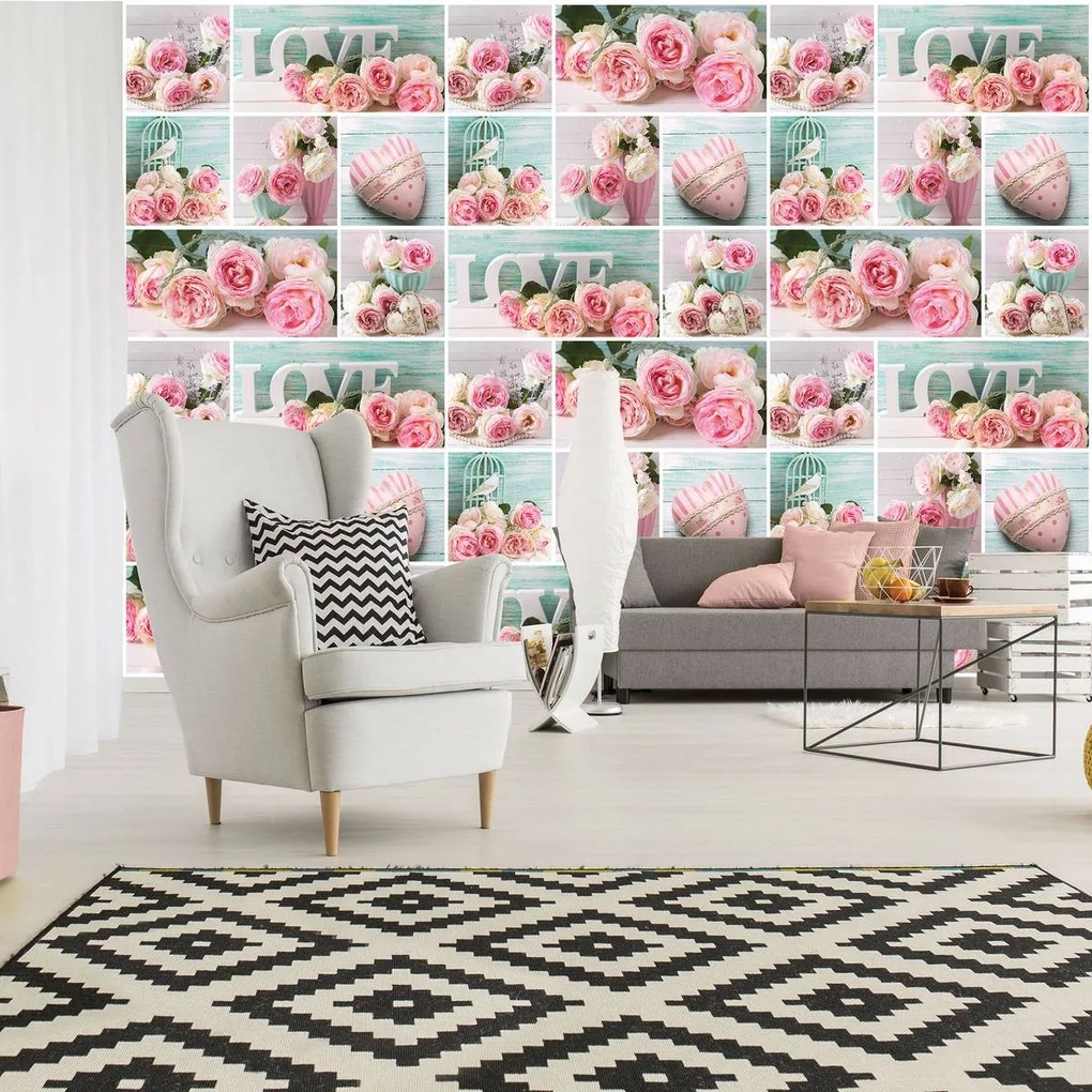 Fototapeta - Ružová láska (152,5x104 cm)