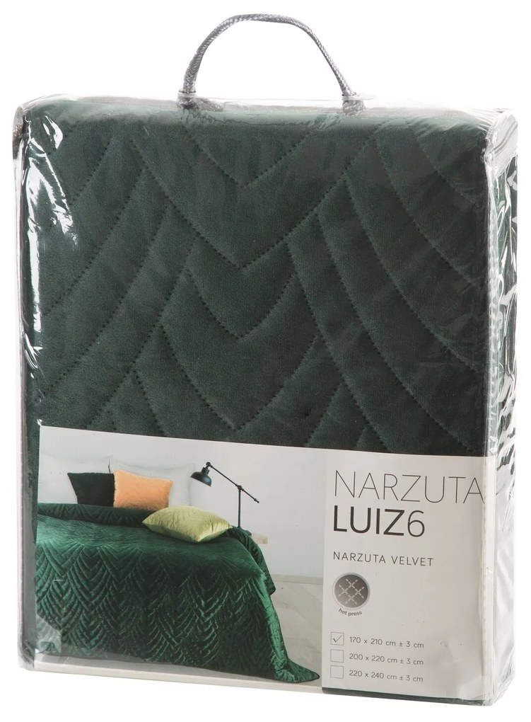 PREHOZ NA POSTEĽ LUIZ6 170X210 CM TMAVOZELENÝ