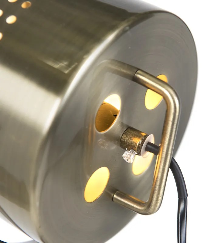 Priemyselná trojnohá stojaca lampa drevená so štúdiovým reflektorom - Braha