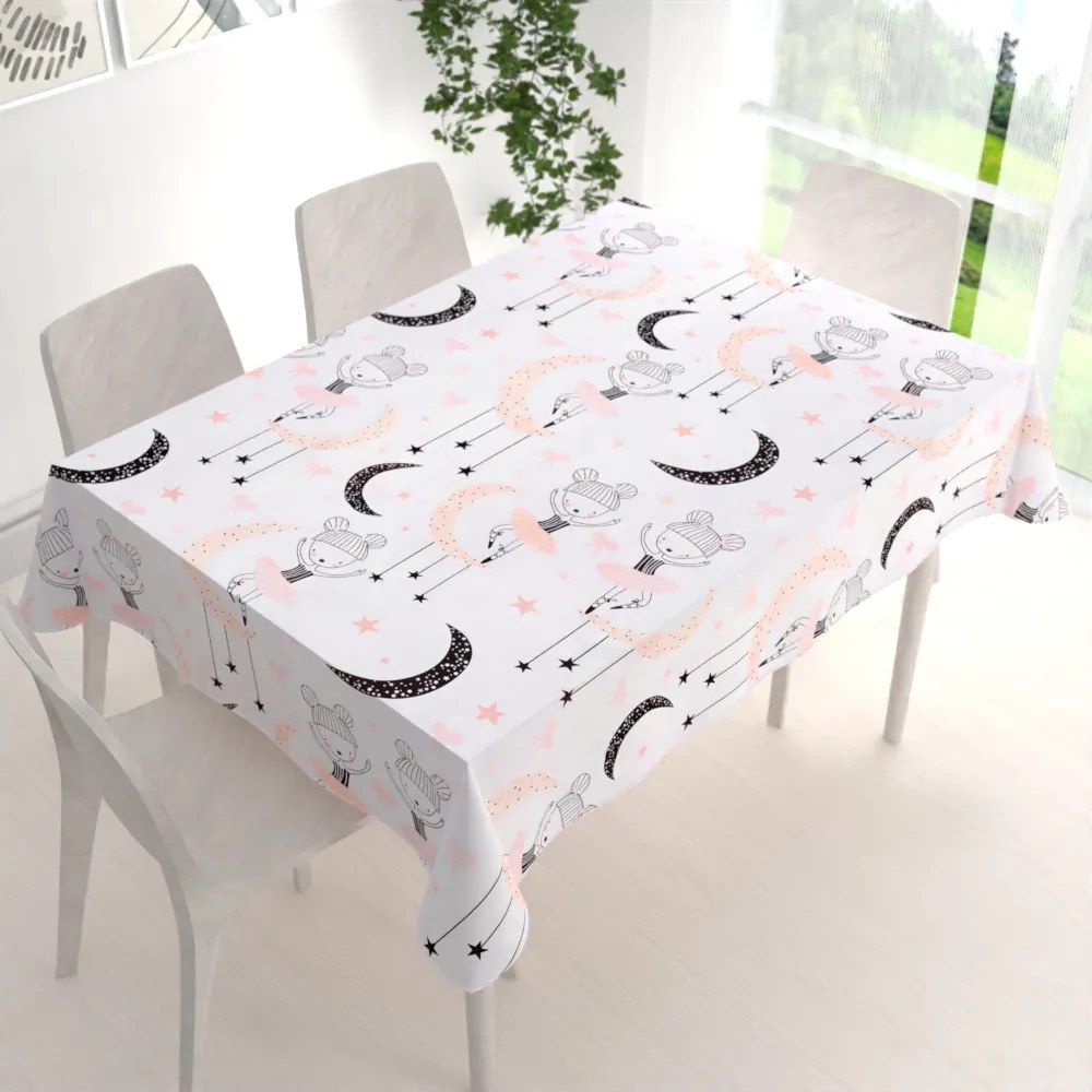 Biante Detský bavlnený obdĺžnikový obrus Sandra SA-194 Tancujúce baletky 120x140 cm
