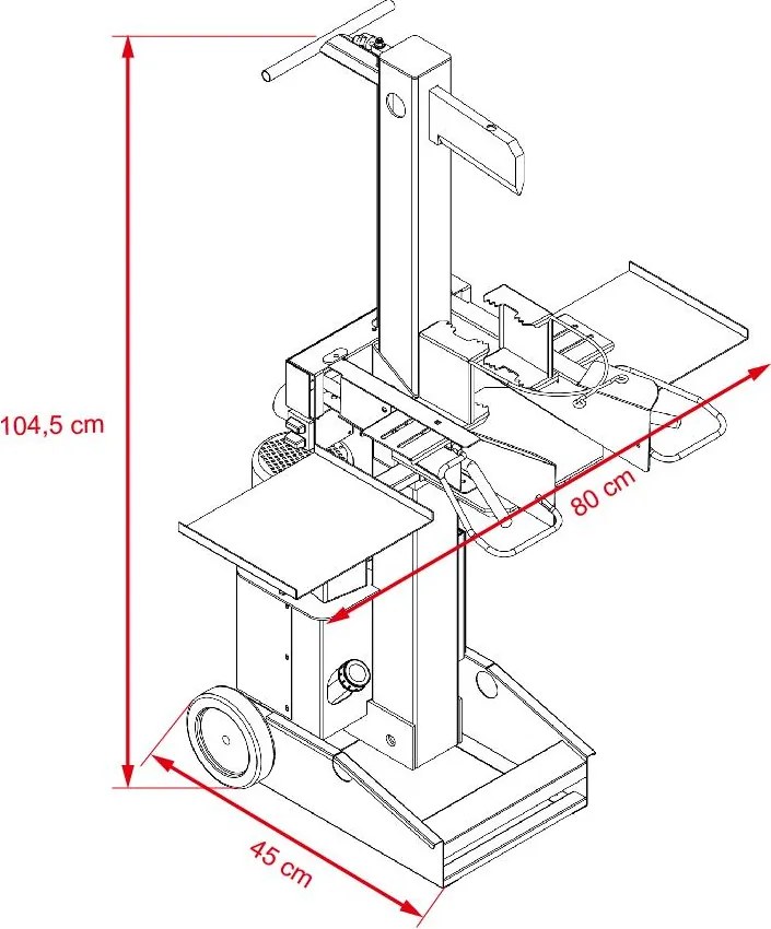 Vertikálny štiepač dreva AVENBERG Waldmann 8 TON - LS8000F