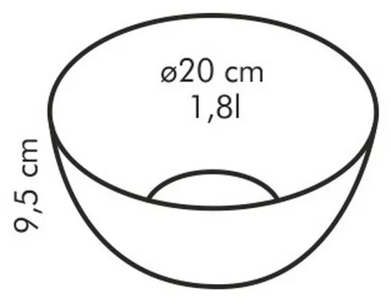 TESCOMA sklenená misa GIRO ø 20 cm , 20 cm