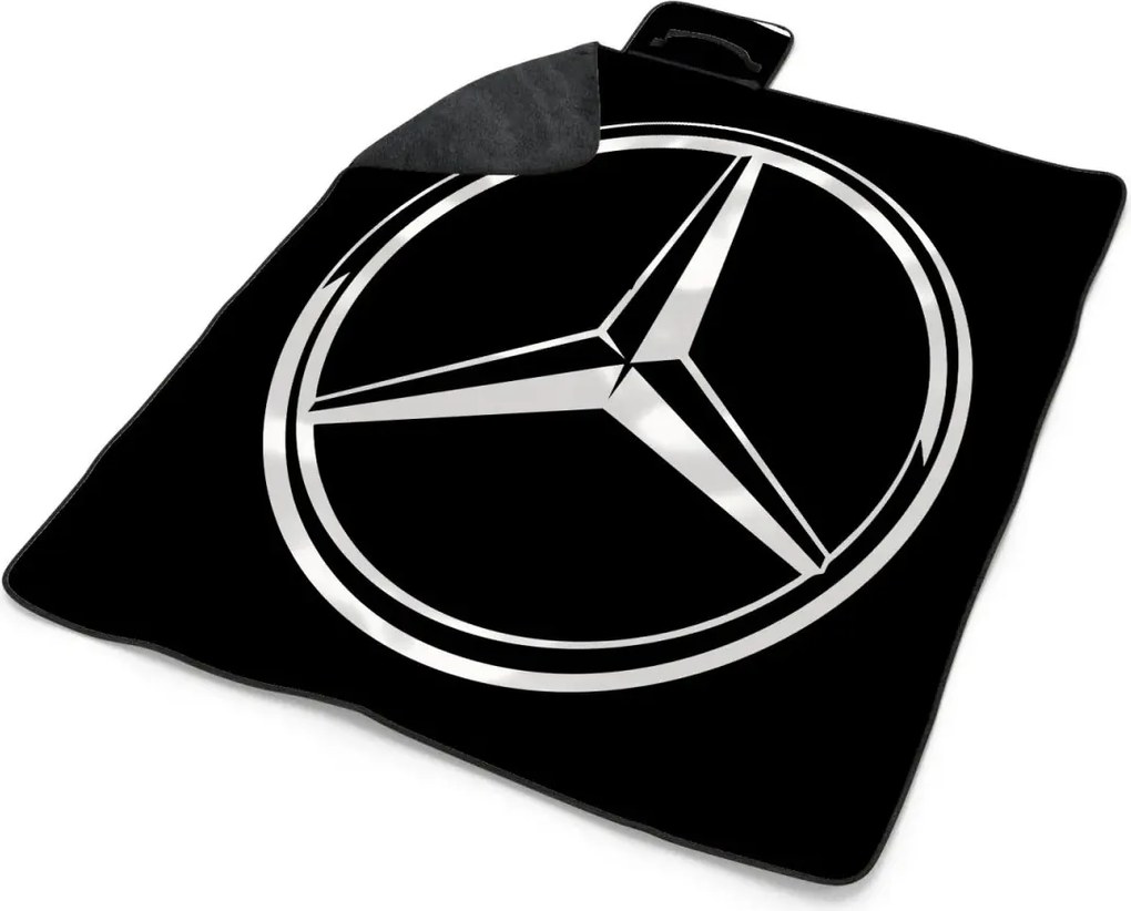 Sablio Plážová deka Logo 2 Čierna: 200x140 cm