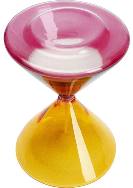 Hourglass dekorácia 18 cm červená/oranžová
