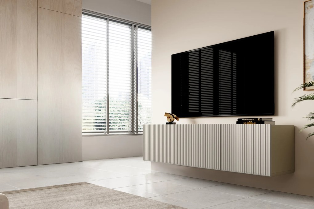 Závesný TV stolík Nicole 150 cm - kašmírový mat